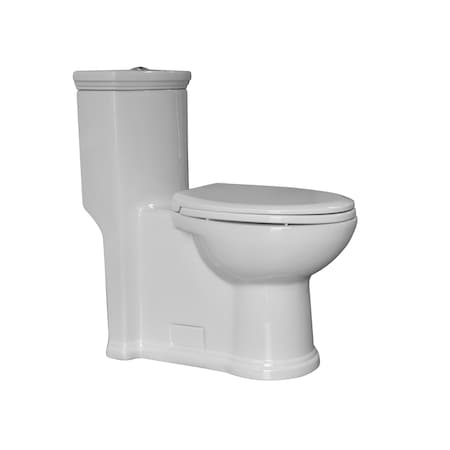 Whitehaus Magic Flush Eco-Friendly One Piece Toilet, Elongated Bowl, 1.3/0.9 Gpf A WHMFL3364-EB